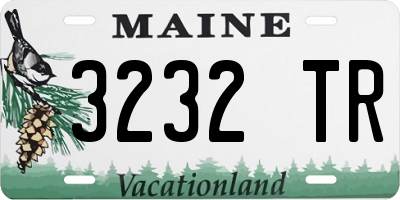 ME license plate 3232TR