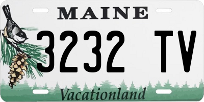 ME license plate 3232TV