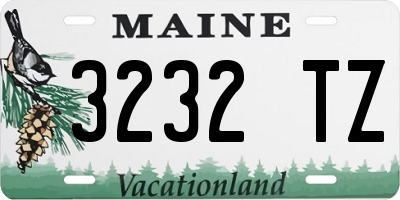 ME license plate 3232TZ