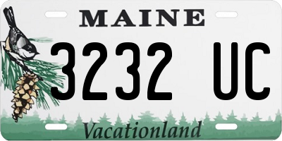 ME license plate 3232UC