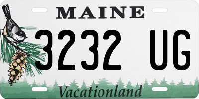 ME license plate 3232UG