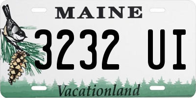 ME license plate 3232UI