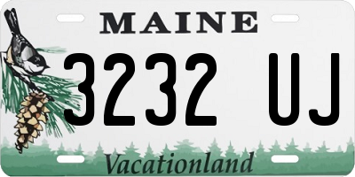 ME license plate 3232UJ