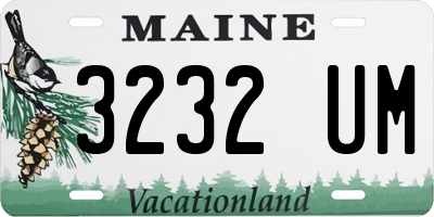 ME license plate 3232UM
