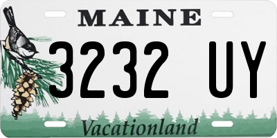 ME license plate 3232UY