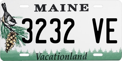 ME license plate 3232VE