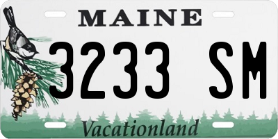 ME license plate 3233SM