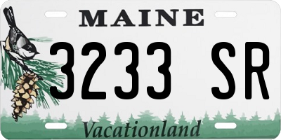 ME license plate 3233SR