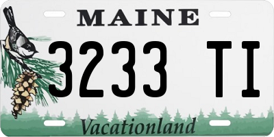 ME license plate 3233TI