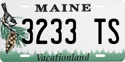 ME license plate 3233TS