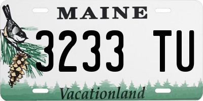 ME license plate 3233TU