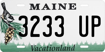ME license plate 3233UP