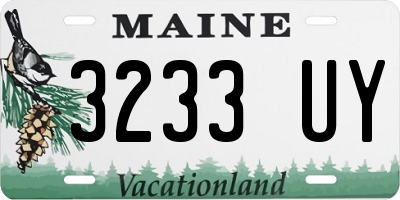 ME license plate 3233UY