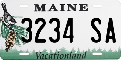 ME license plate 3234SA