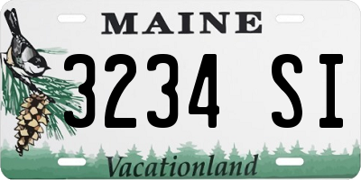 ME license plate 3234SI