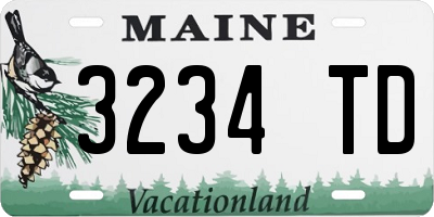 ME license plate 3234TD