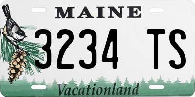 ME license plate 3234TS