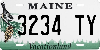 ME license plate 3234TY