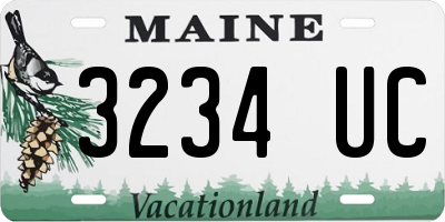 ME license plate 3234UC