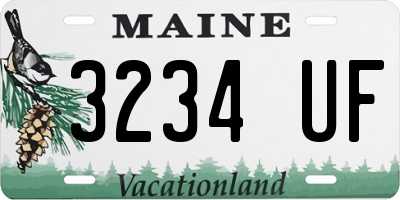 ME license plate 3234UF