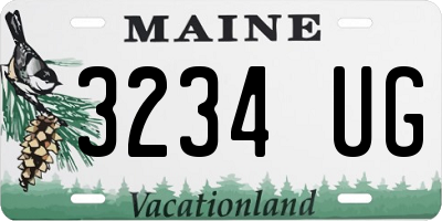 ME license plate 3234UG