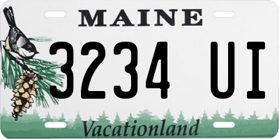 ME license plate 3234UI