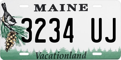 ME license plate 3234UJ