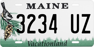 ME license plate 3234UZ