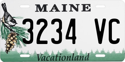ME license plate 3234VC