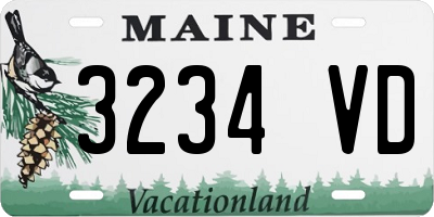 ME license plate 3234VD