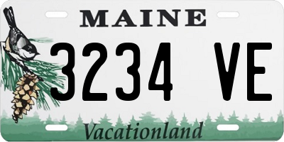 ME license plate 3234VE