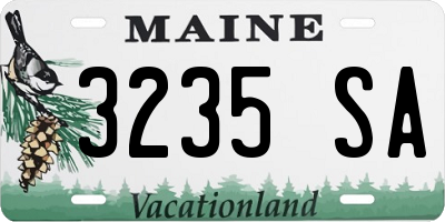 ME license plate 3235SA