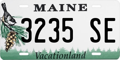 ME license plate 3235SE