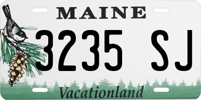 ME license plate 3235SJ