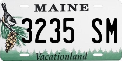 ME license plate 3235SM
