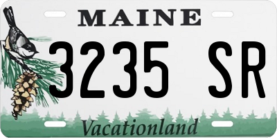 ME license plate 3235SR