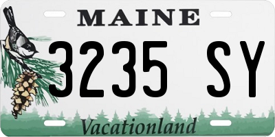 ME license plate 3235SY