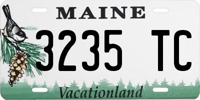 ME license plate 3235TC