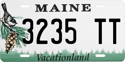 ME license plate 3235TT