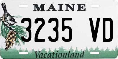 ME license plate 3235VD