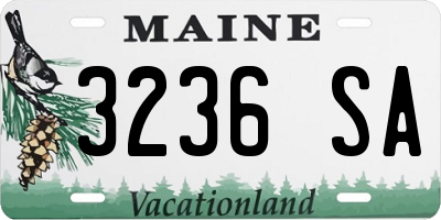 ME license plate 3236SA