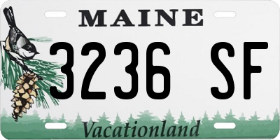 ME license plate 3236SF