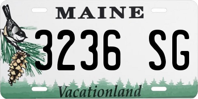 ME license plate 3236SG