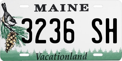 ME license plate 3236SH