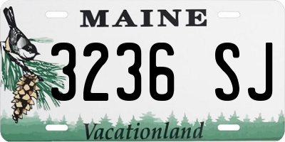 ME license plate 3236SJ