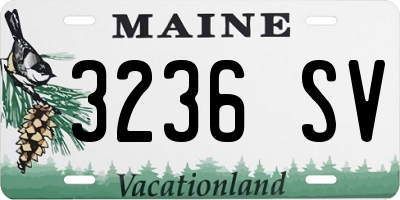 ME license plate 3236SV