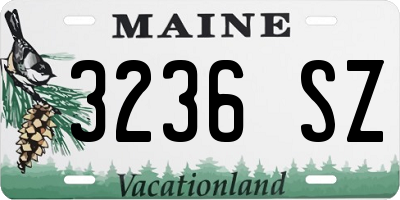 ME license plate 3236SZ