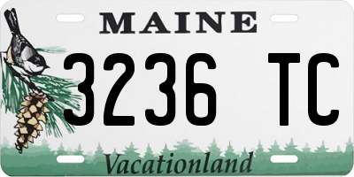 ME license plate 3236TC