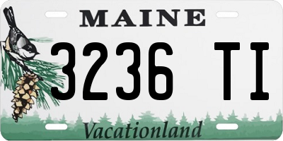 ME license plate 3236TI