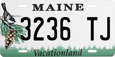 ME license plate 3236TJ